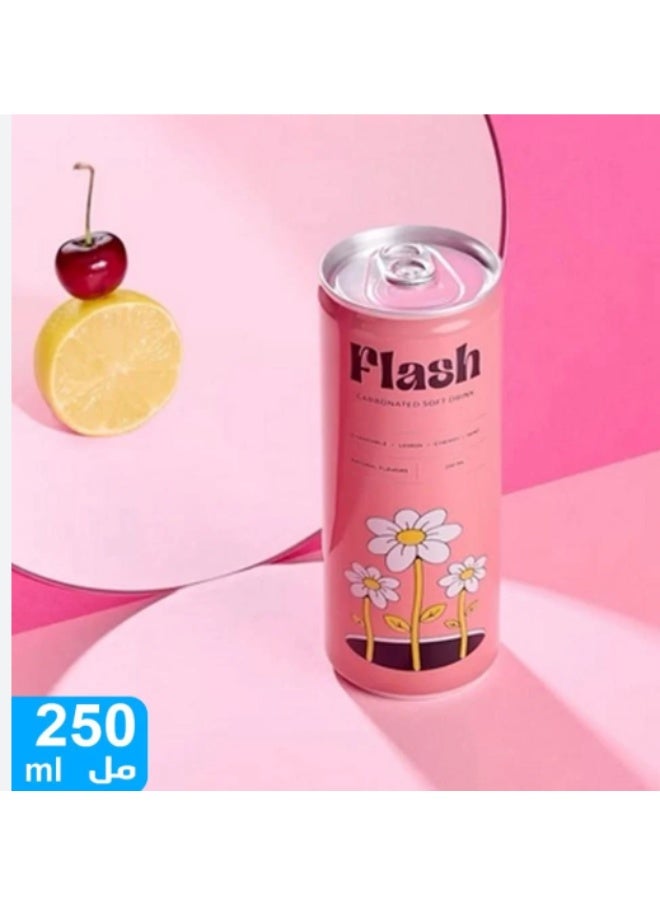 فلاش مشروب غازي 250 مل – بابونج، ليمون، كرز، نعناع | مشروب فوار منعش بنكهات طبيعية - Image 4